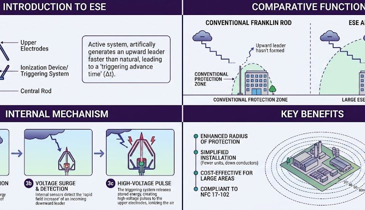 Working Principle of ESE Lightning Arresters
