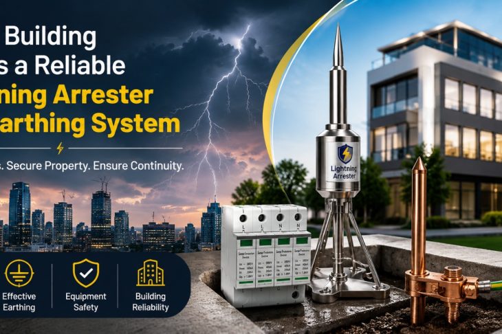 Why Every Building Needs a Reliable Lightning Arrester and Earthing System